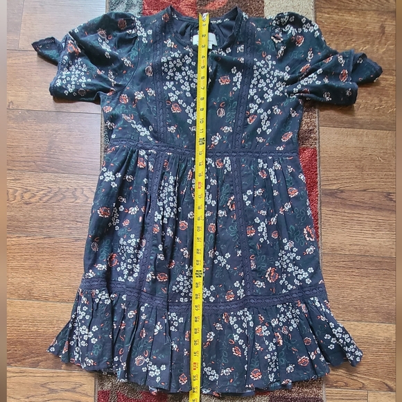Anthropologie Lori Tunic Floral Dress - Blue, White And Orange XS - Picture 13 of 17